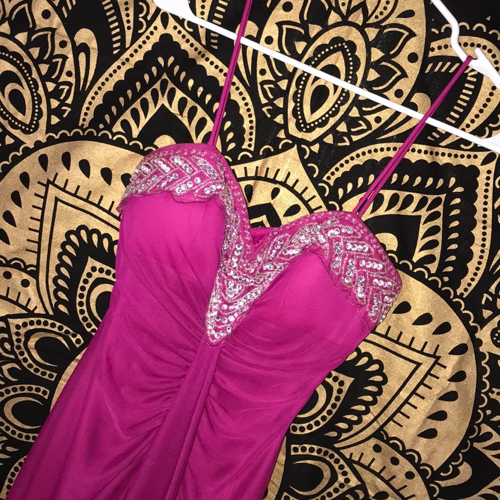 Magenta prom dress